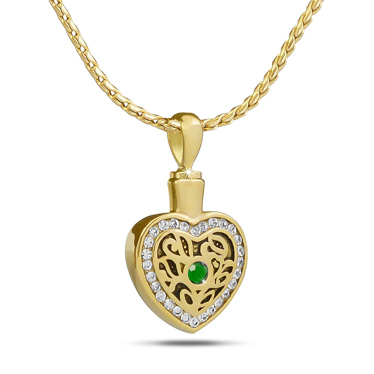 May w/ Emerald Gold Steel Keepsake